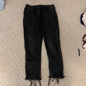 Black beaded Hem Women Jeans